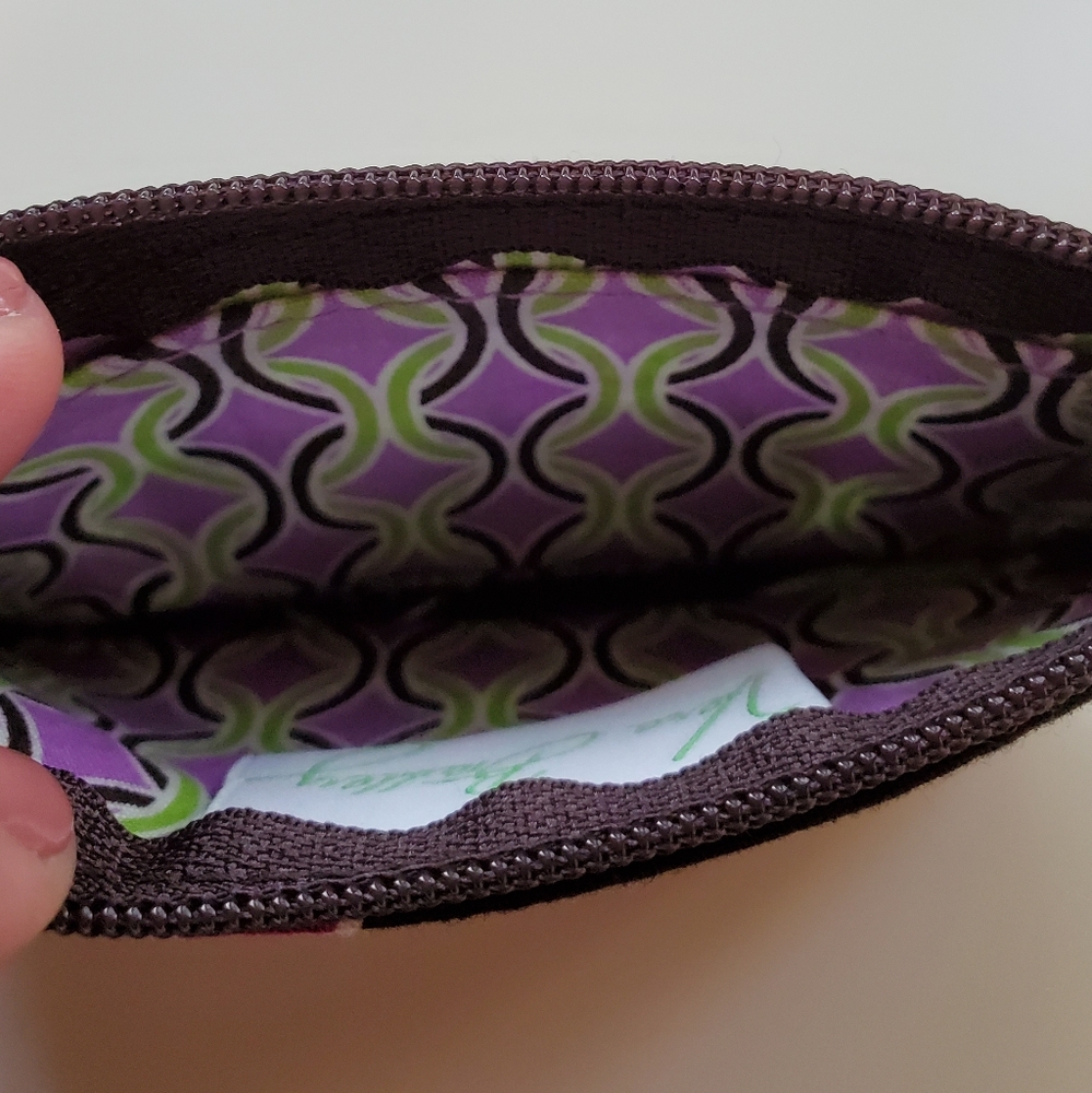 Vera Bradley Photo ID Zip Wallet in Purple Punch - Picture 3 of 3